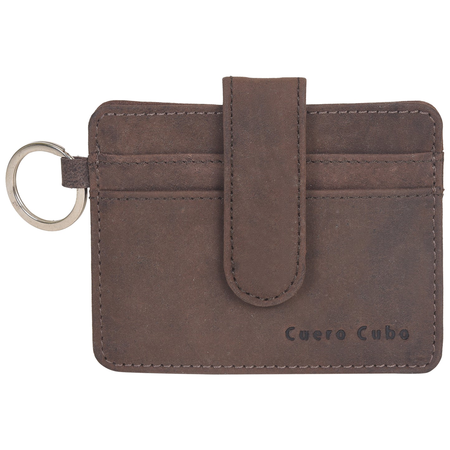 Cuero Cubo Men & Women Formal, Casual,Brown Genuine Leather Money Clip