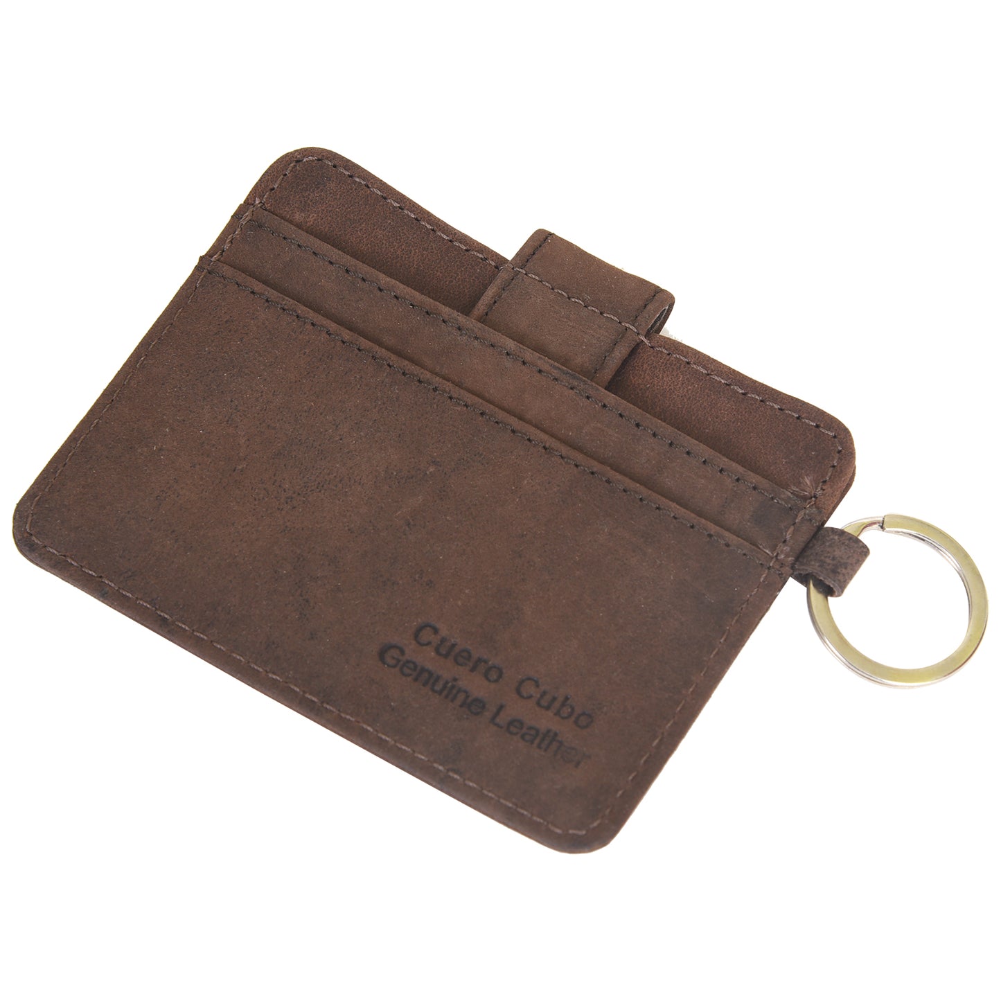 Cuero Cubo Men & Women Formal, Casual,Brown Genuine Leather Money Clip