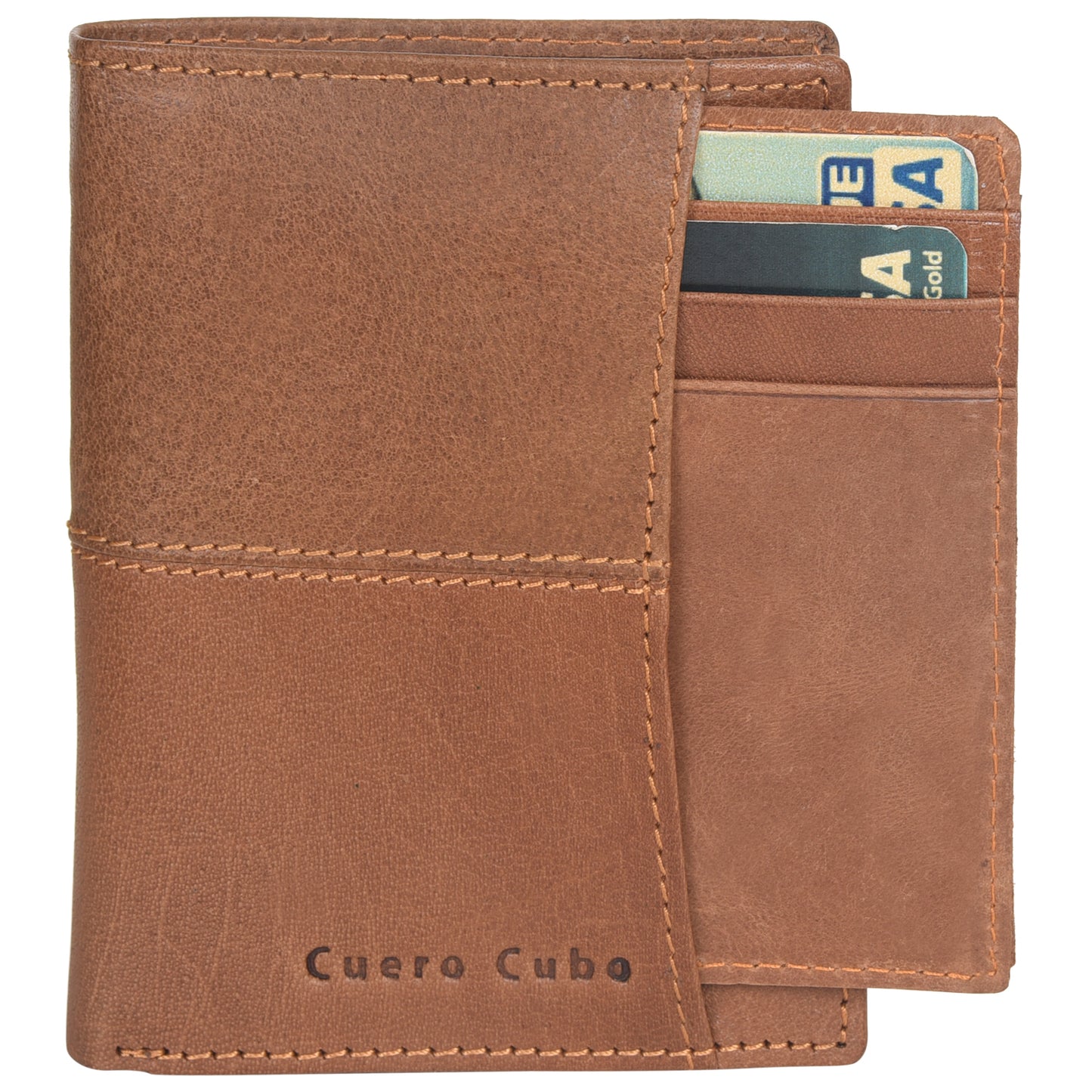 Cuero Cubo Men Formal, Casual, Brown Genuine Leather Wallet