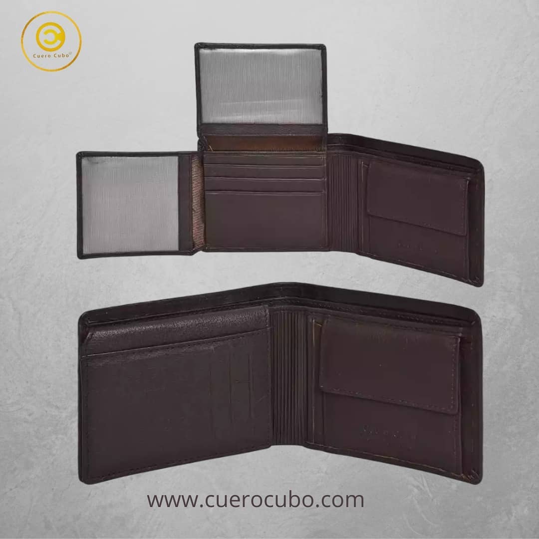 Cuero Cubo Men Formal, LUXURY NAPA LEATHER,Casual, Ethnic, Evening/Party Brown Genuine Leather Wallet