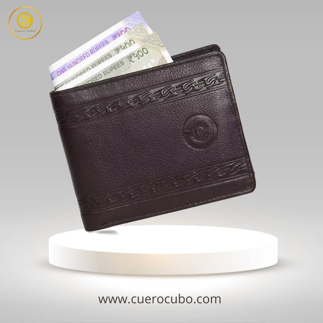 Cuero Cubo Men Formal, LUXURY NAPA LEATHER,Casual, Ethnic, Evening/Party Brown Genuine Leather Wallet