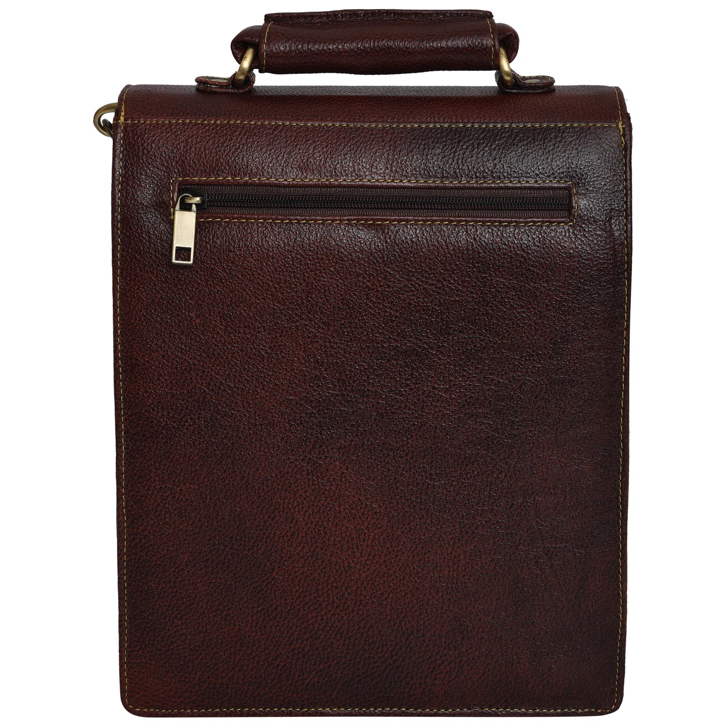 Cuero Cubo Unisex Genuine Leather Sling Bag (CC/SB/0001/Brown)