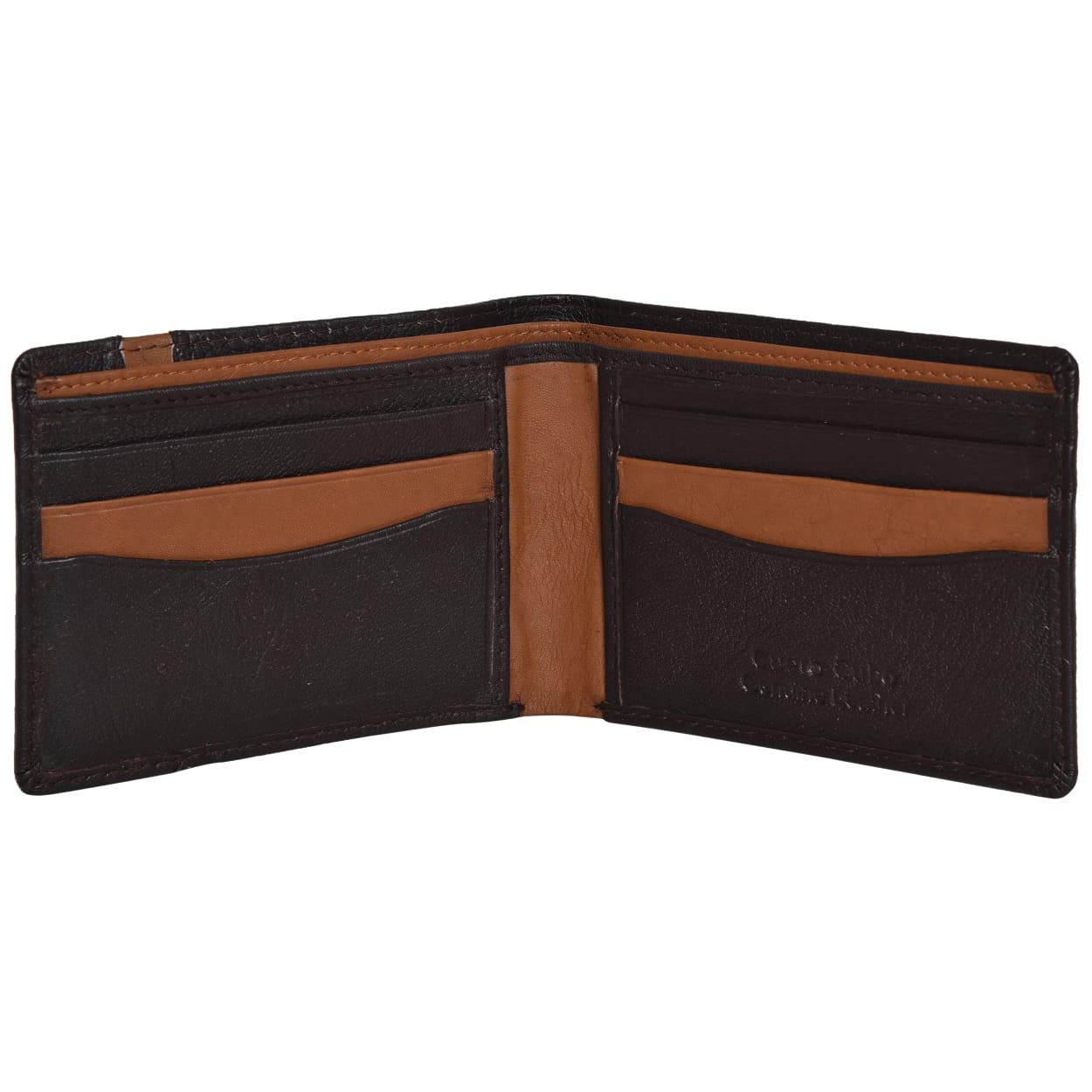 Cuero Cubo Men Brown Genuine Leather Wallet