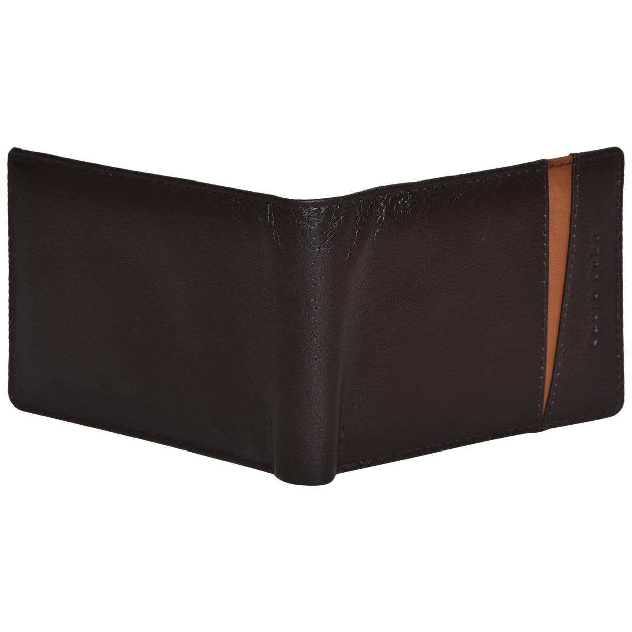 Cuero Cubo Men Brown Genuine Leather Wallet