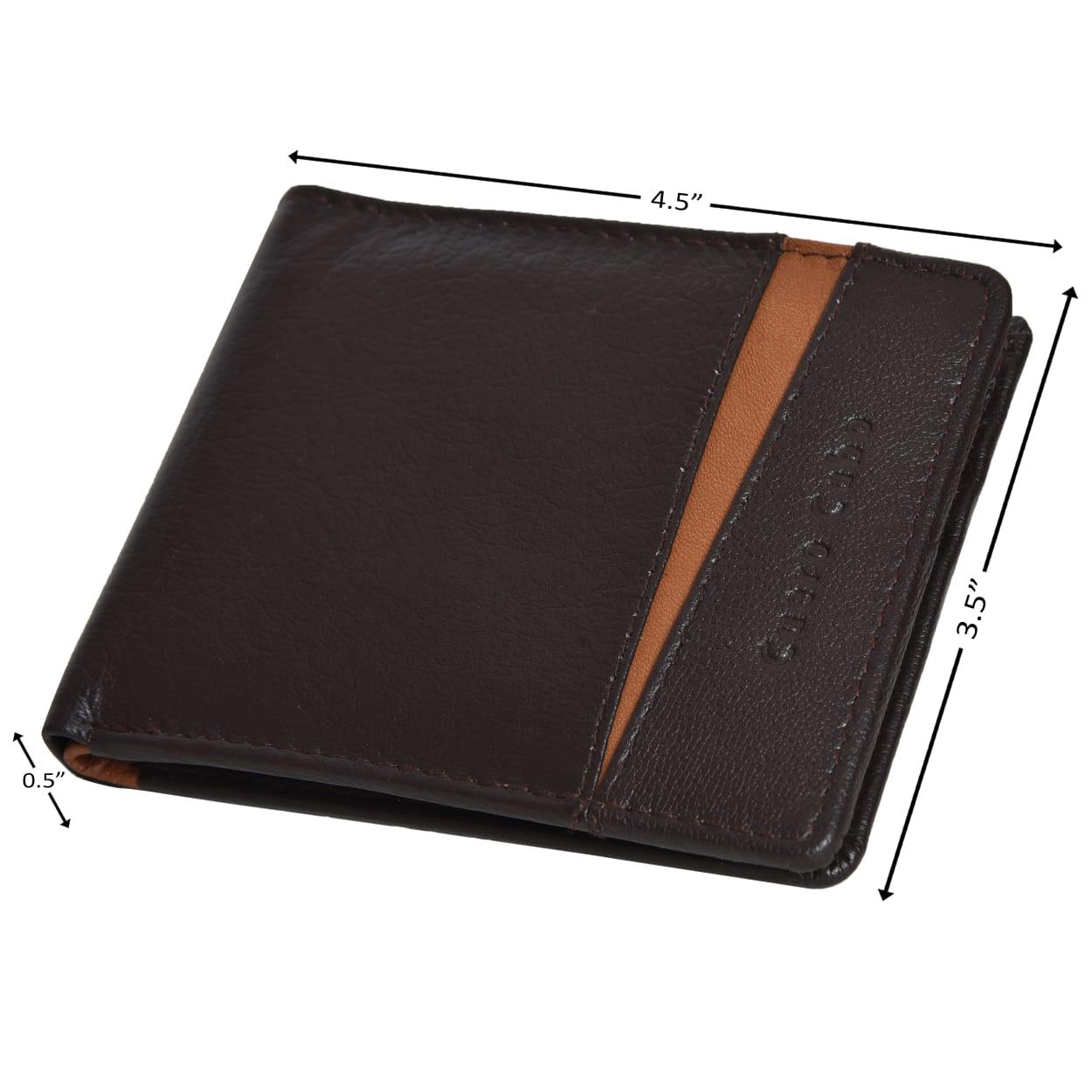 Cuero Cubo Men Brown Genuine Leather Wallet