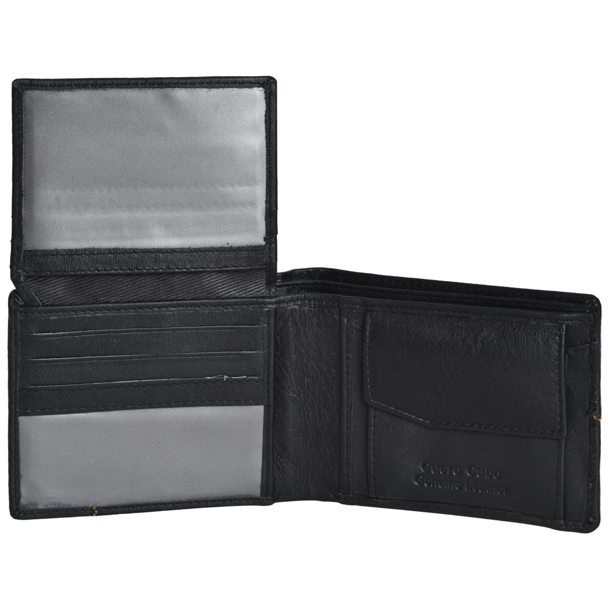 Cuero Cubo Men Casual, Formal, Ethnic, Evening/Party Black Genuine Leather Wallet