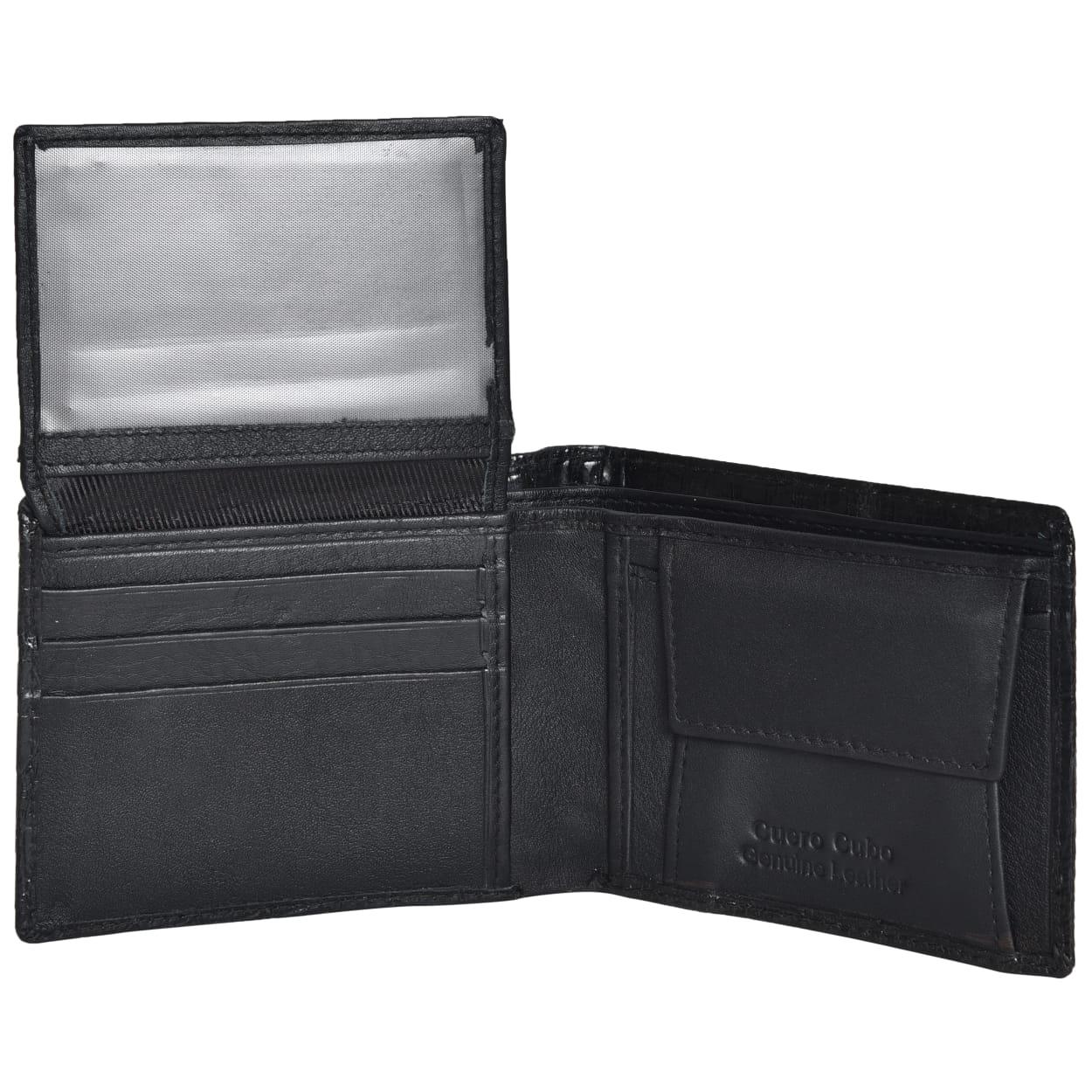Cuero Cubo Men Casual, Formal, Ethnic, Evening/Party Black Genuine Leather Wallet