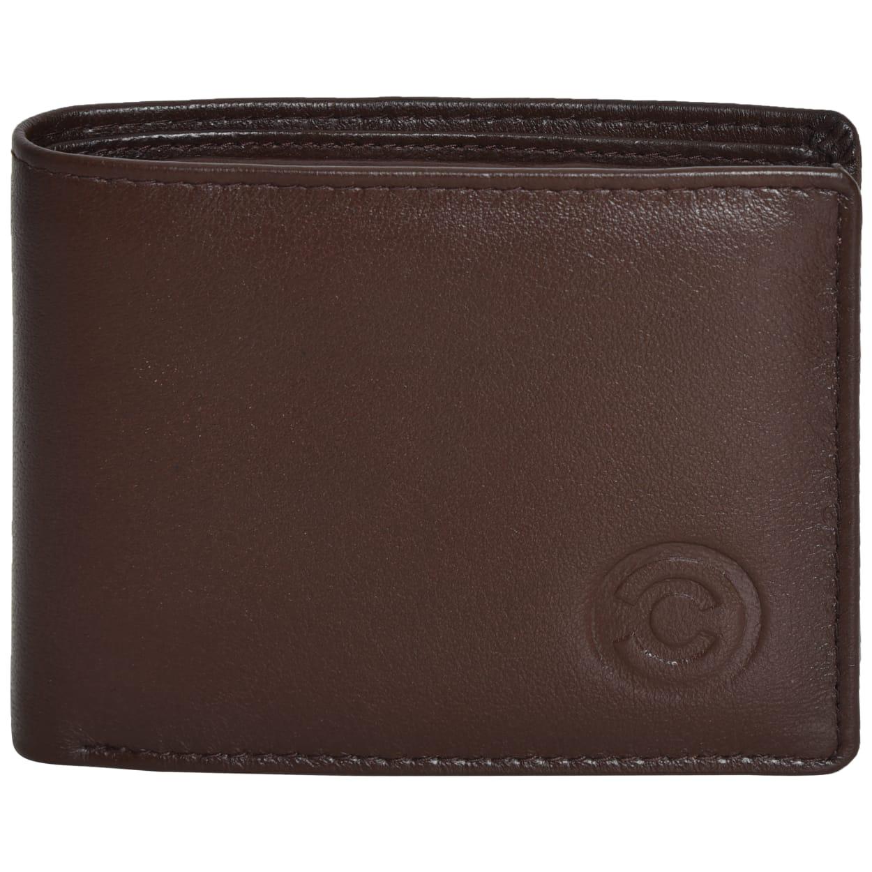 Cuero Cubo Men Trendy Brown Genuine Leather Wallet