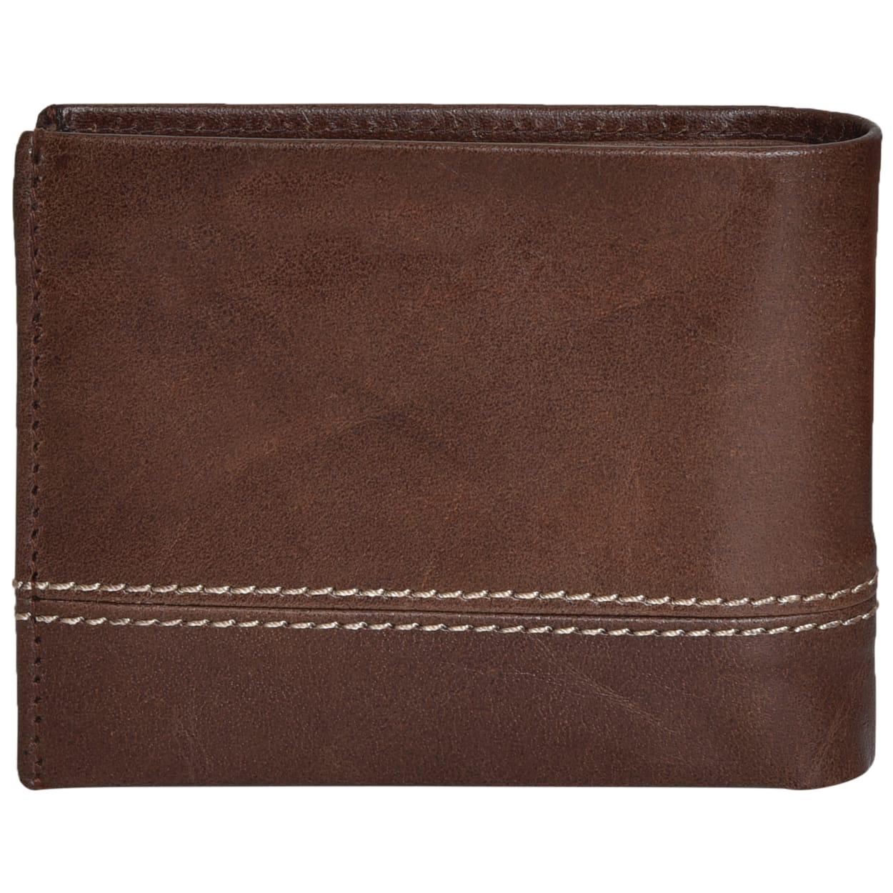 Cuero Cubo Men Tan (Dark Brown) Genuine Leather Wallet