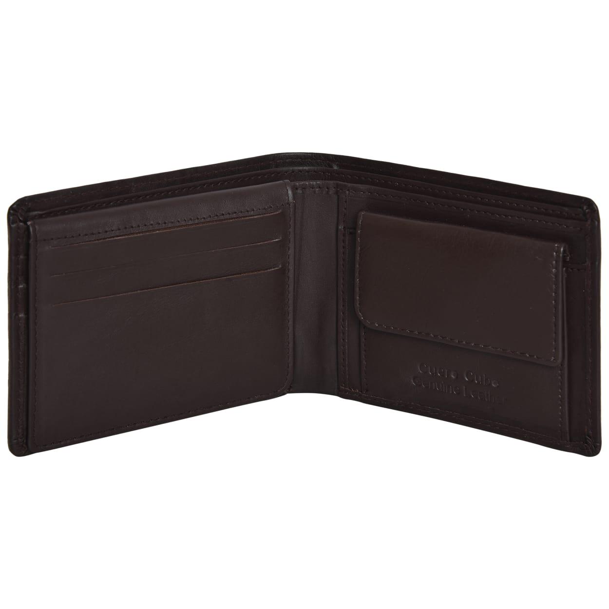 Cuero Cubo Brown Genuine Leather Men Wallet