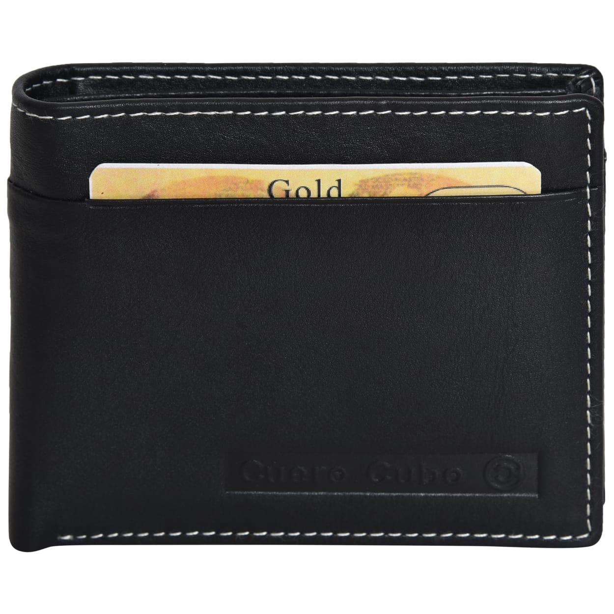 Cuero Cubo Black Leather Wallet: Distinctly Crafted for You