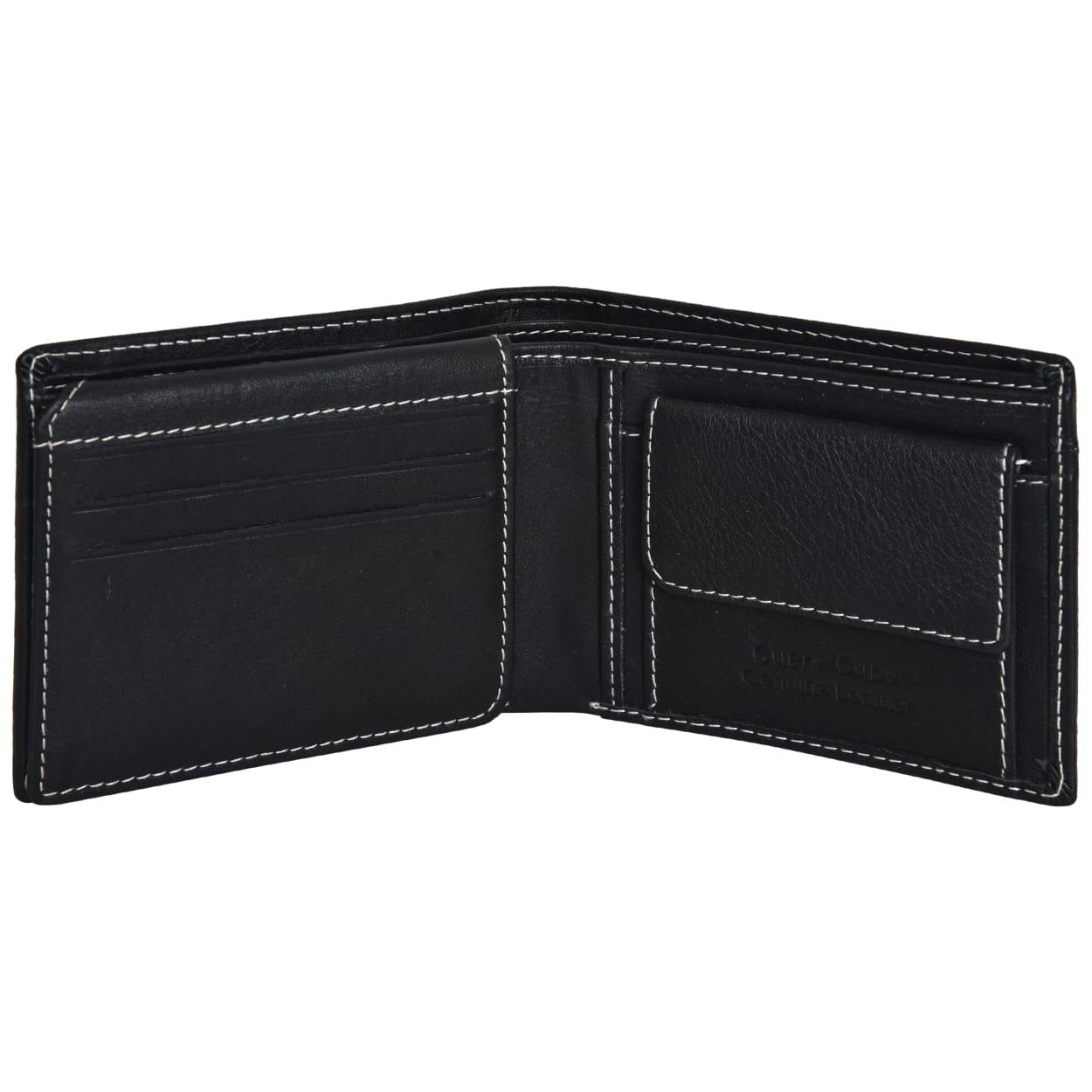 Cuero Cubo Black Leather Wallet: Distinctly Crafted for You