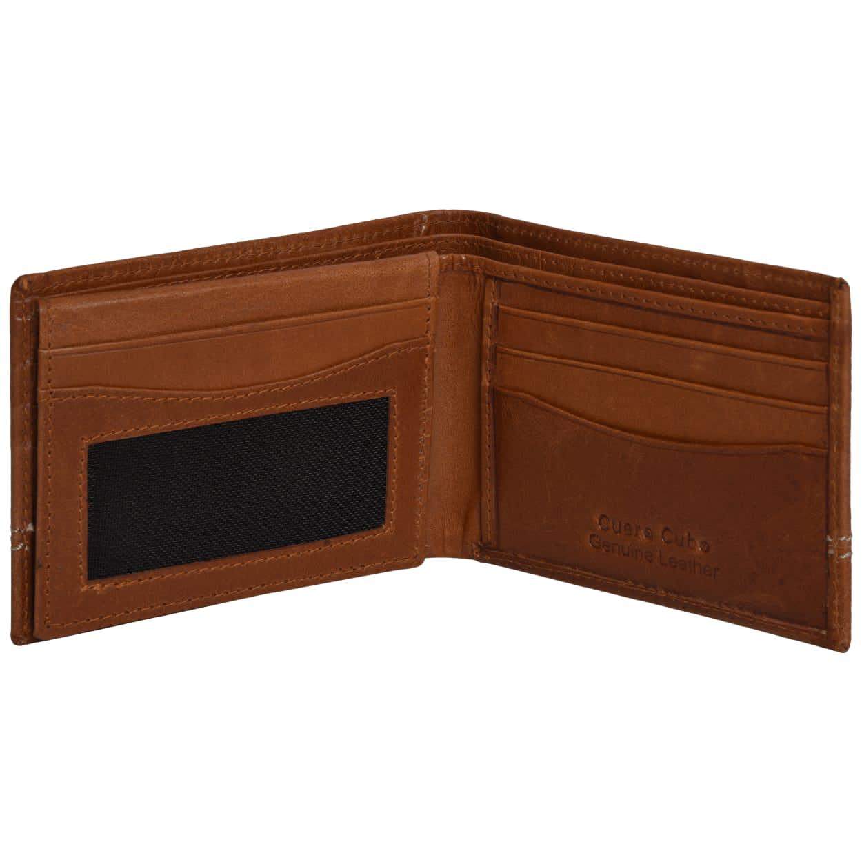 Cuero Cubo Men Formal,Casual Brown Genuine Leather Wallet