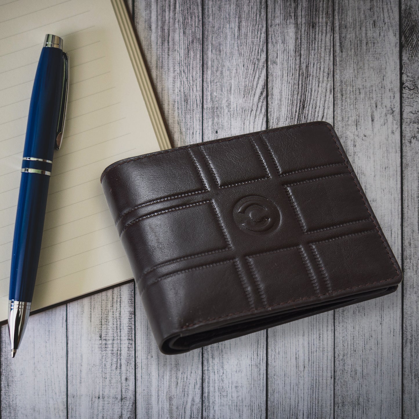 Cuero Cubo Brown Genuine Leather Men Wallet