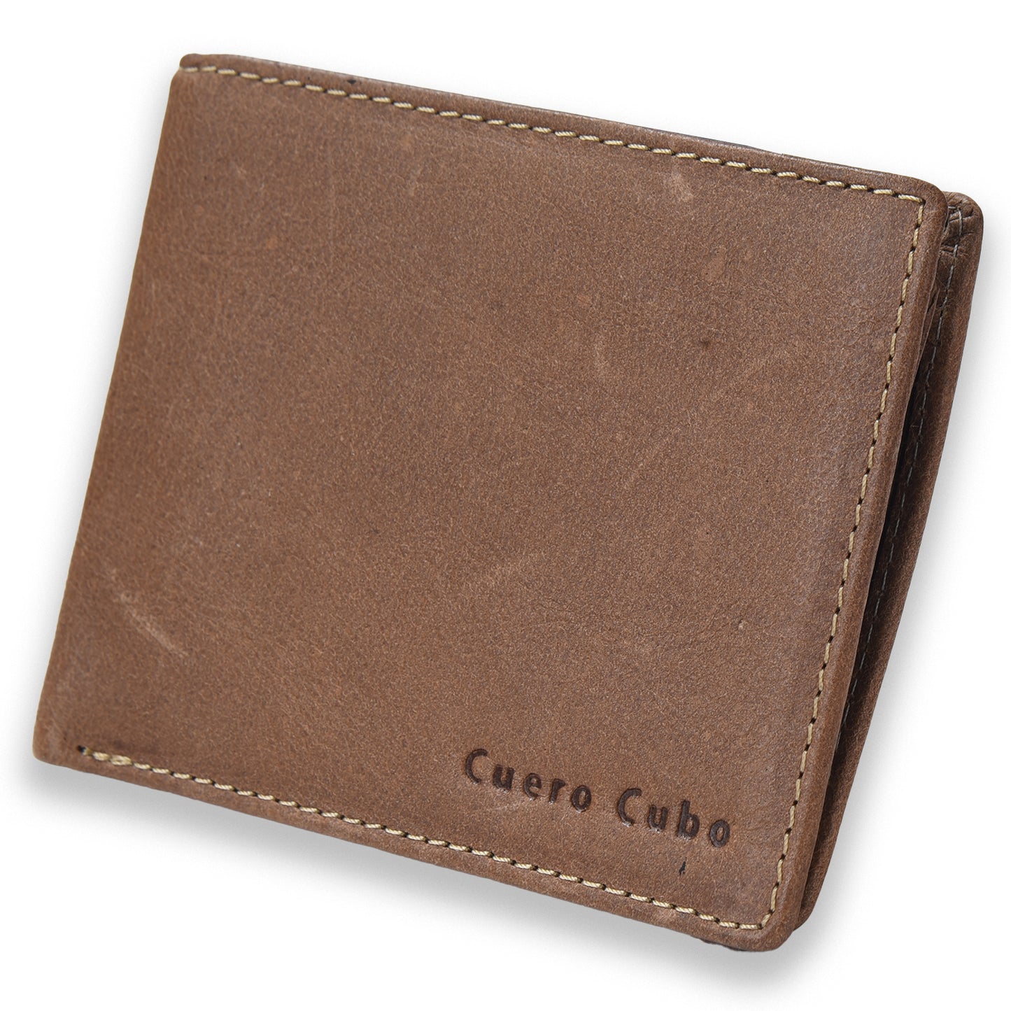 Cuero Cubo Men Brown Genuine Leather Wallet