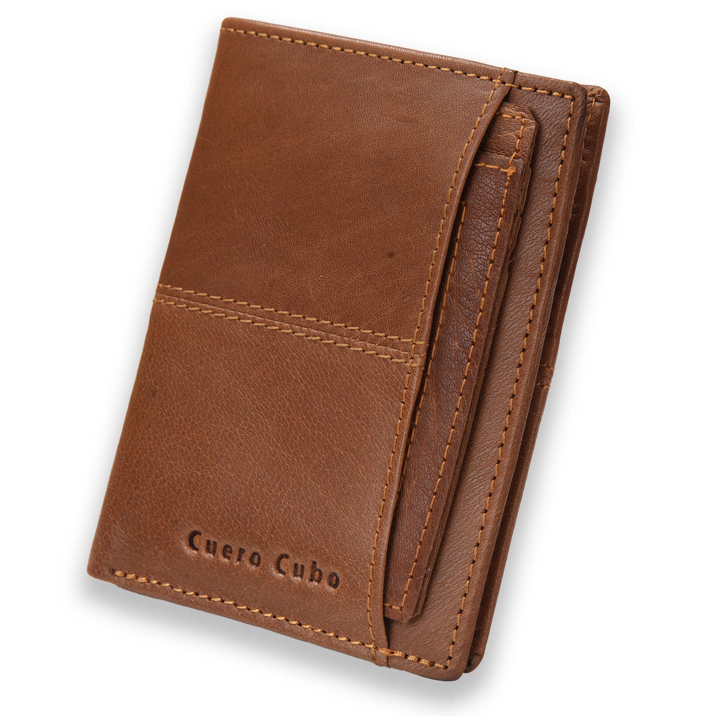 Cuero Cubo Men Formal, Casual, Brown Genuine Leather Wallet