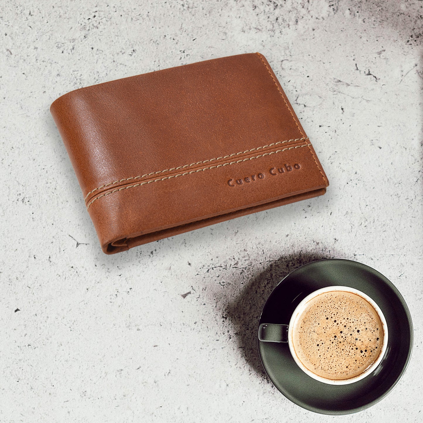 Cuero Cubo Men Formal,Casual Brown Genuine Leather Wallet