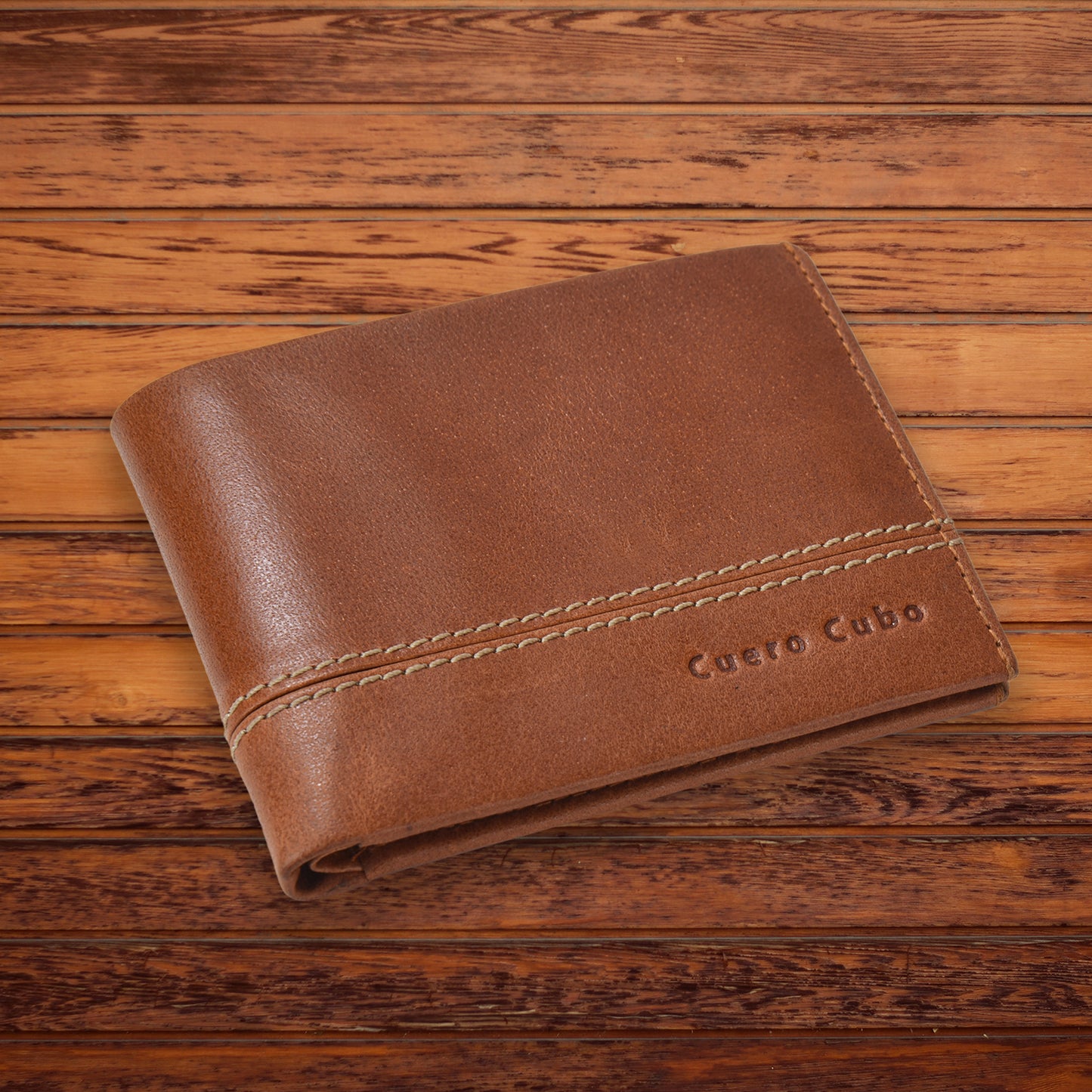 Cuero Cubo Men Formal,Casual Brown Genuine Leather Wallet