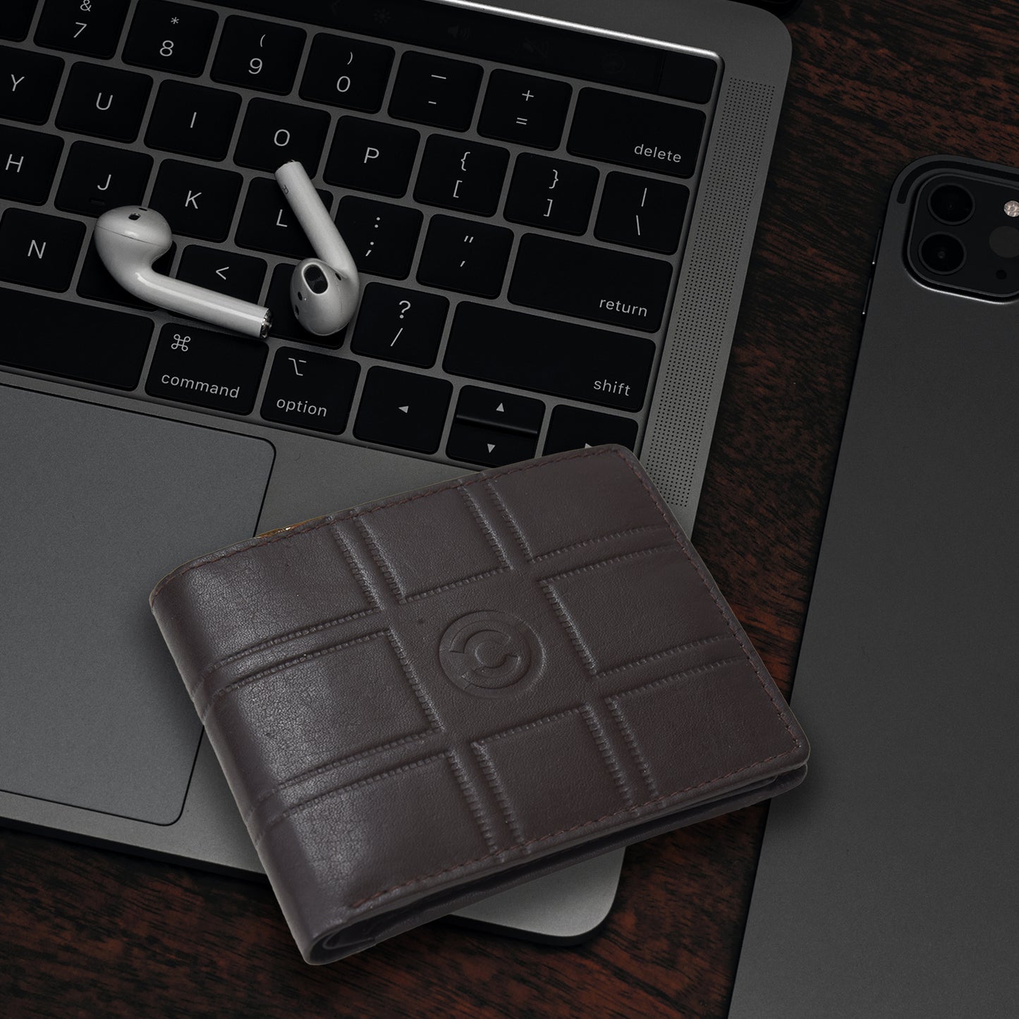 Cuero Cubo Brown Genuine Leather Men Wallet