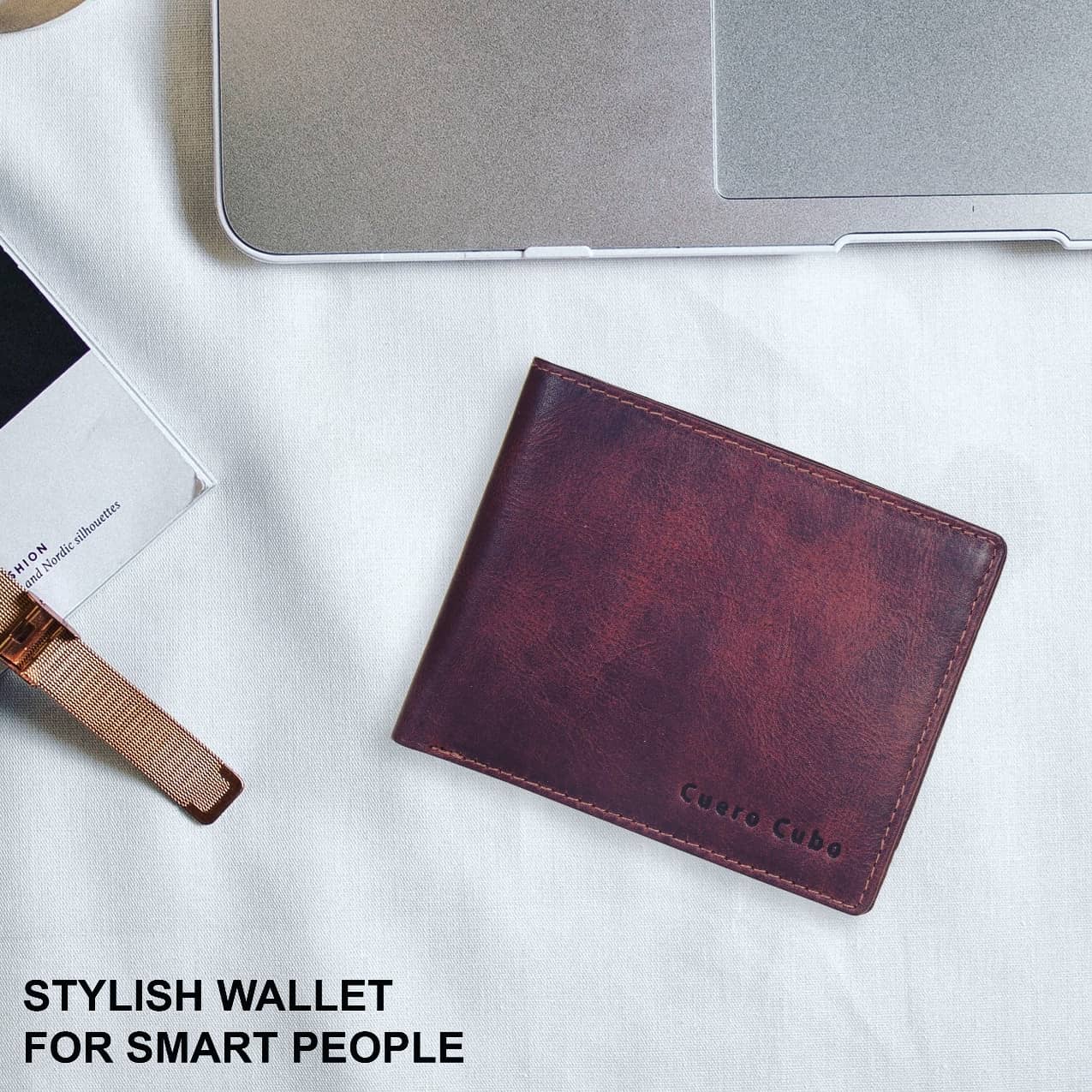 Cuero Cubo Men Formal, Casual, Ethnic, Evening/Party Brown Genuine Leather Wallet