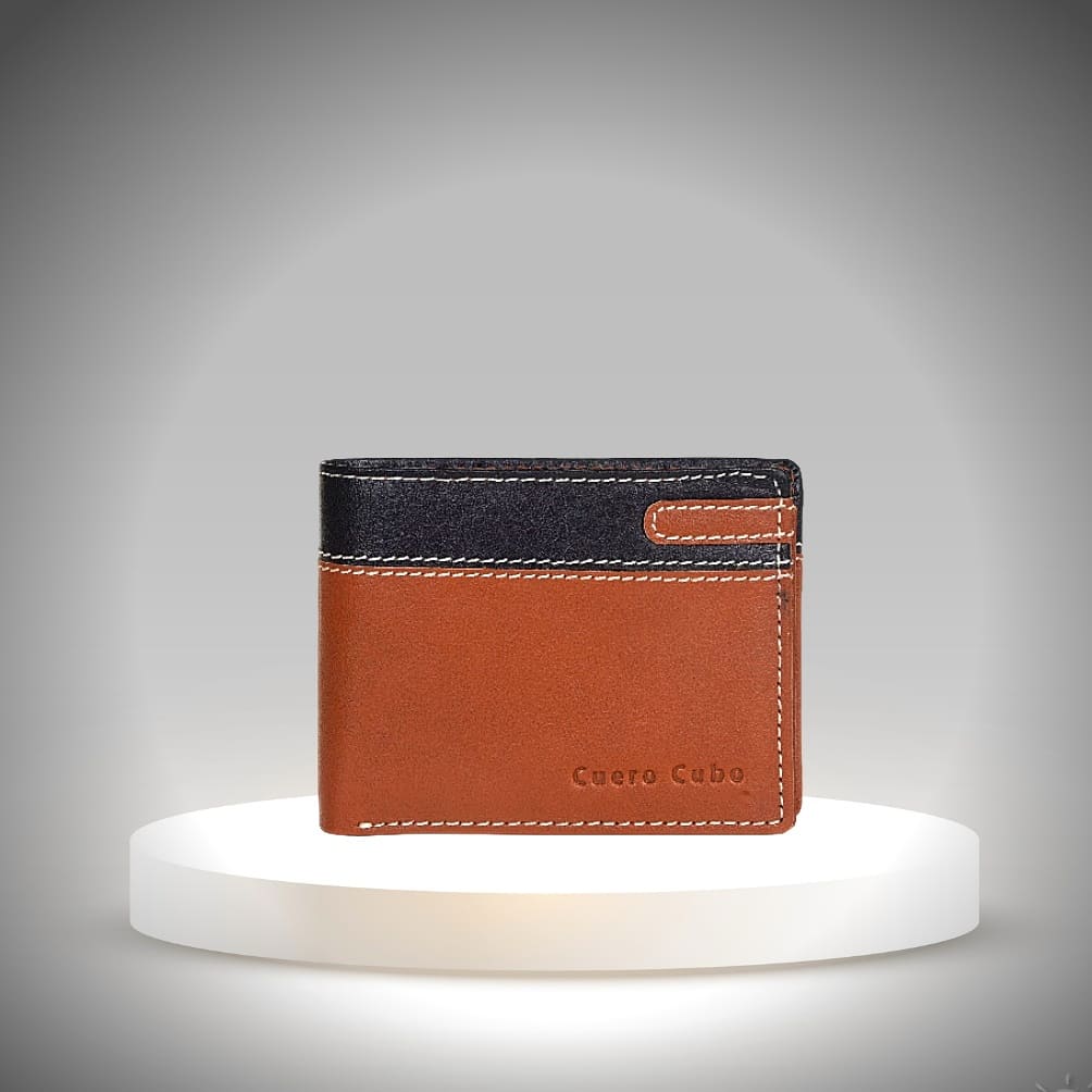 Cuero Cubo Men Formal, Casual,Trendy Brown Genuine Leather Wallet