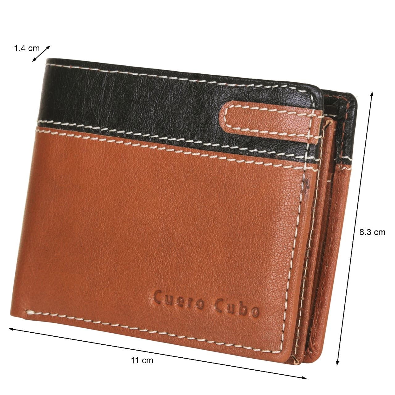 Cuero Cubo Men Formal, Casual,Trendy Brown Genuine Leather Wallet