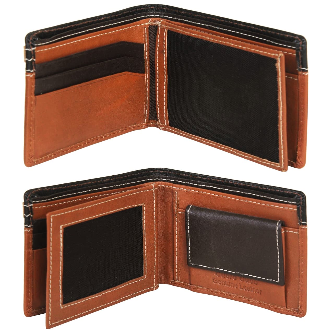 Cuero Cubo Men Formal, Casual,Trendy Brown Genuine Leather Wallet