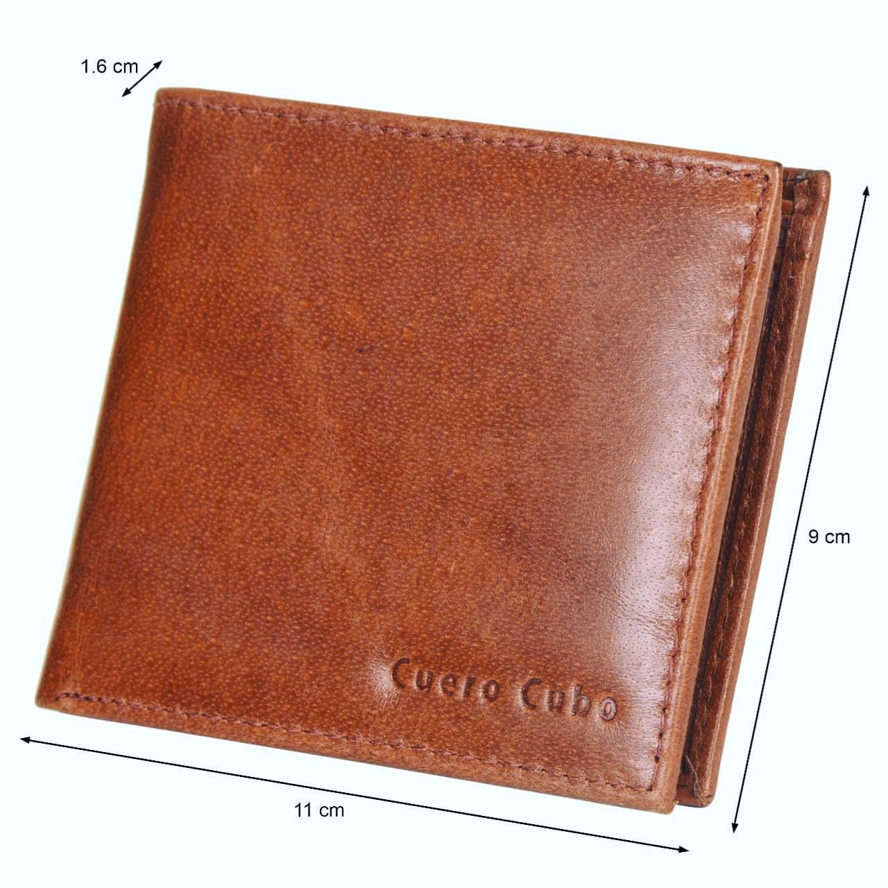 Cuero Cubo Men Formal, Casual, Ethnic, Brown Genuine Leather Wallet