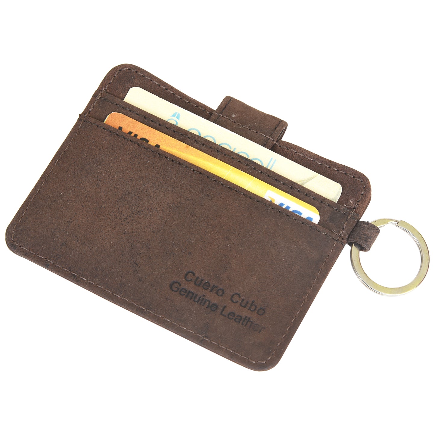 Cuero Cubo Men & Women Formal, Casual,Brown Genuine Leather Money Clip
