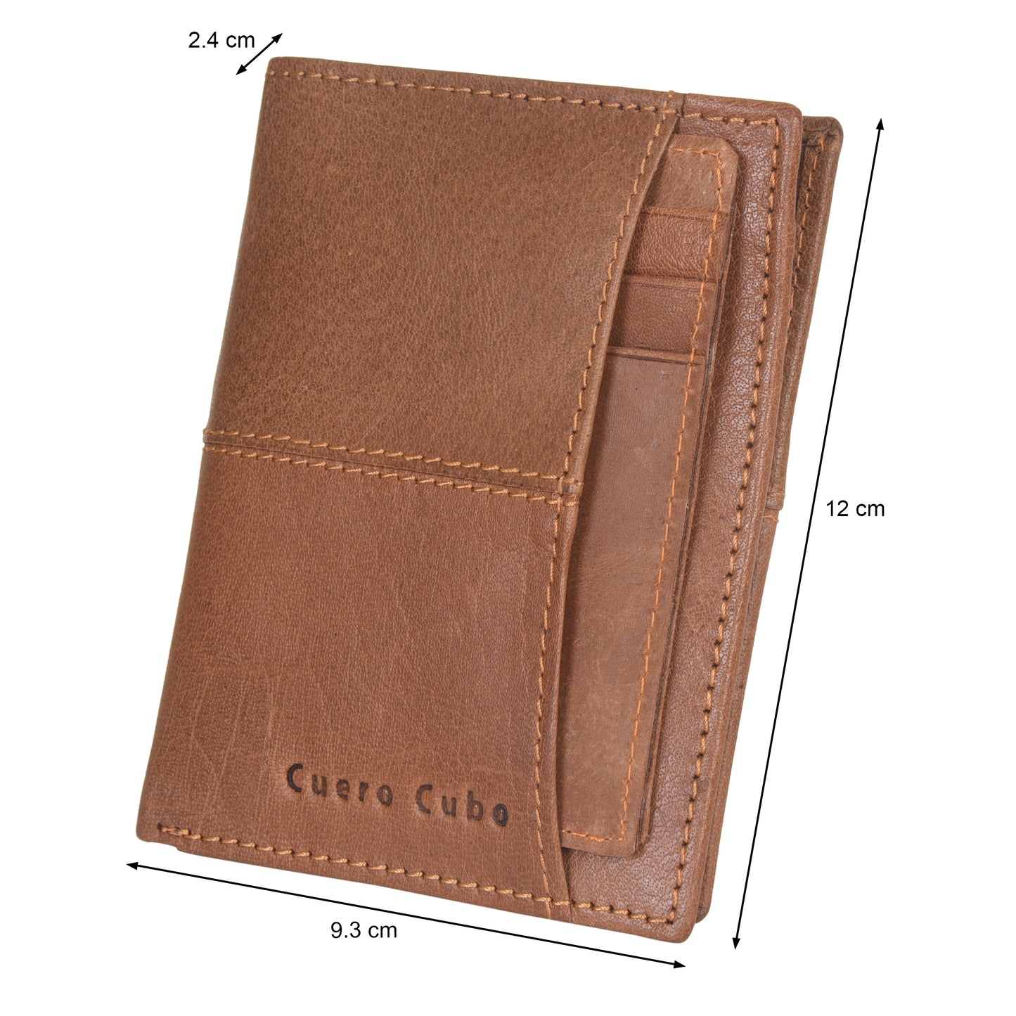 Cuero Cubo Men Formal, Casual, Brown Genuine Leather Wallet
