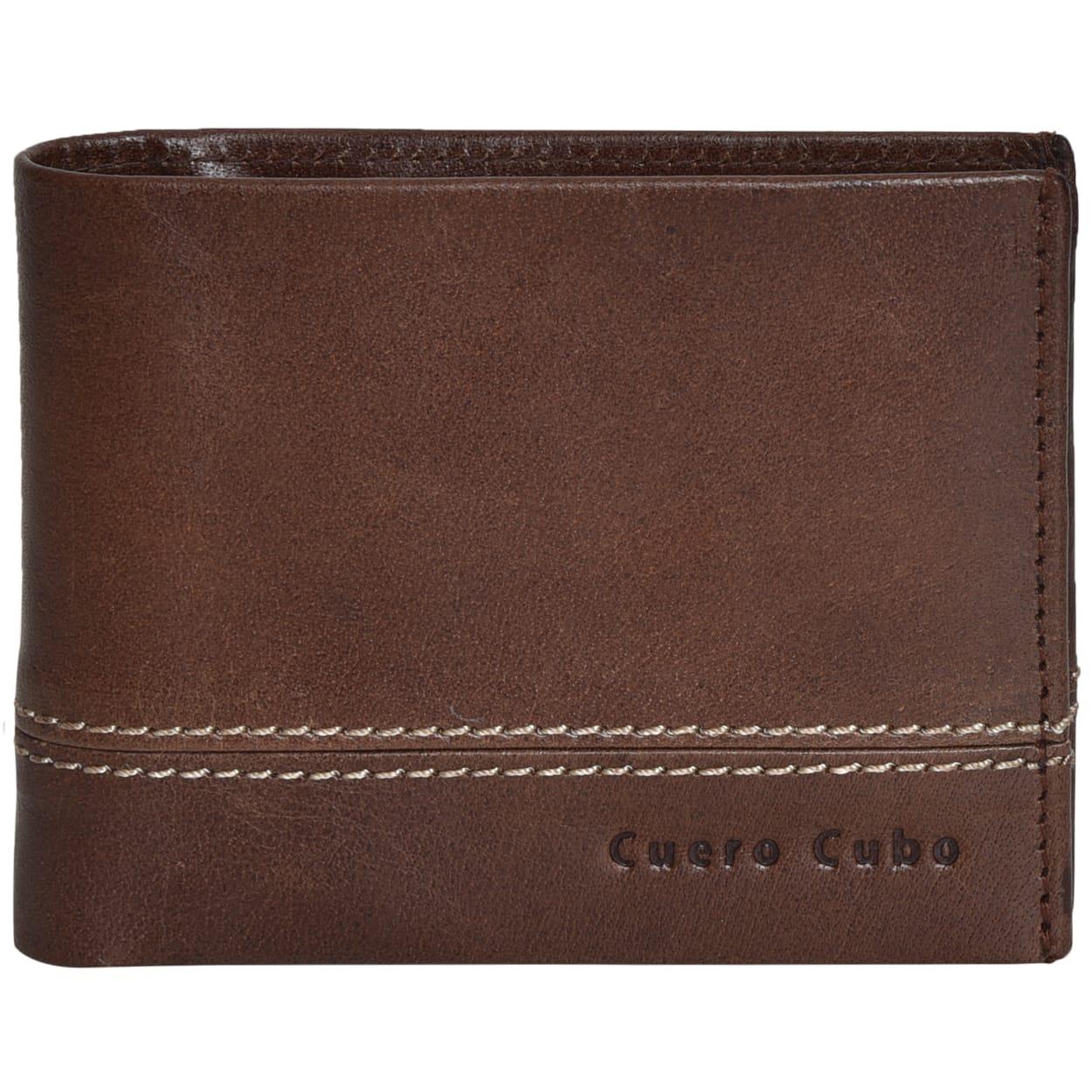 Cuero Cubo Men Tan (Dark Brown) Genuine Leather Wallet