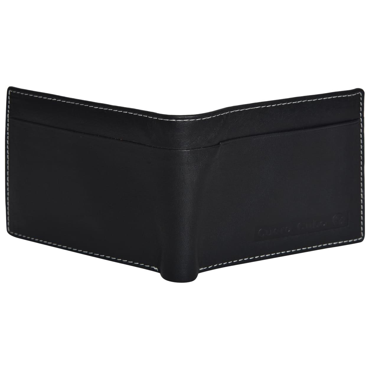 Cuero Cubo Black Leather Wallet: Distinctly Crafted for You