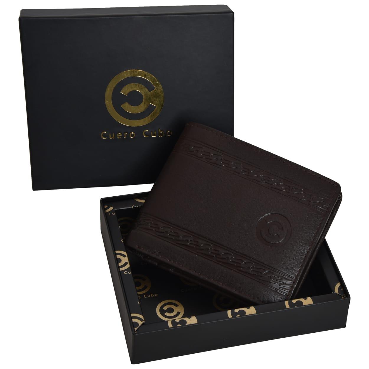 Cuero Cubo Men Formal, Casual, Ethnic, Evening/Party Brown Genuine Leather Wallet