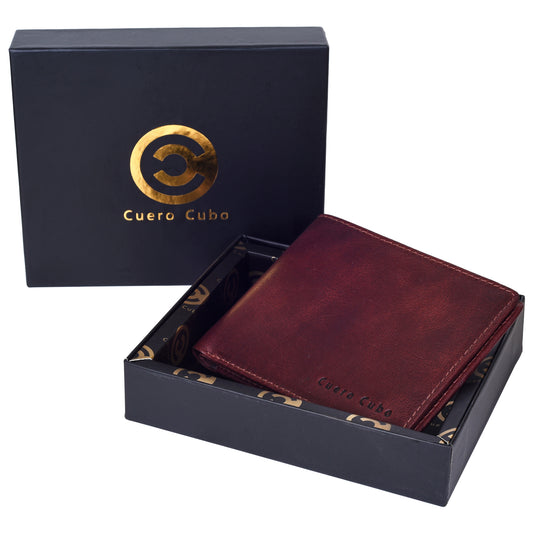 Cuero Cubo Men Formal, Casual, Ethnic, Evening/Party Brown Genuine Leather Wallet