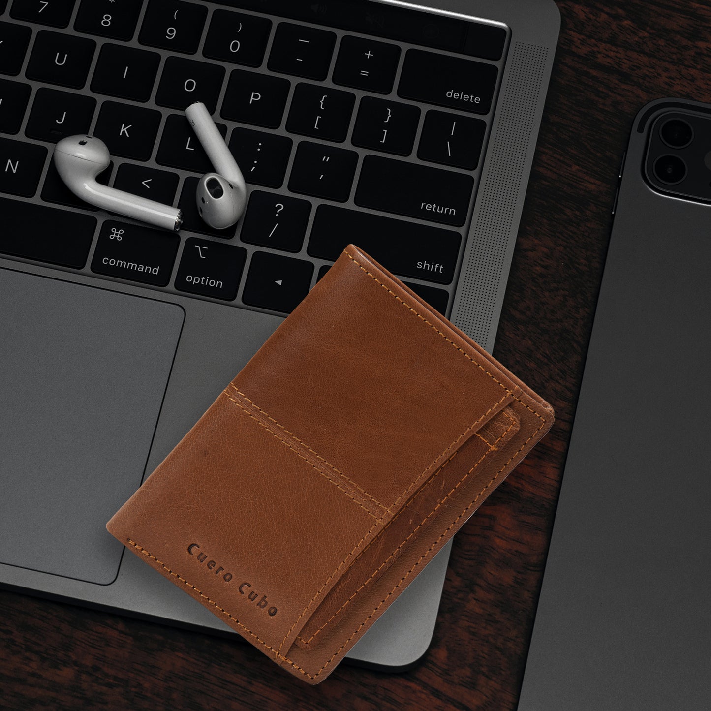 Cuero Cubo Men Formal, Casual, Brown Genuine Leather Wallet
