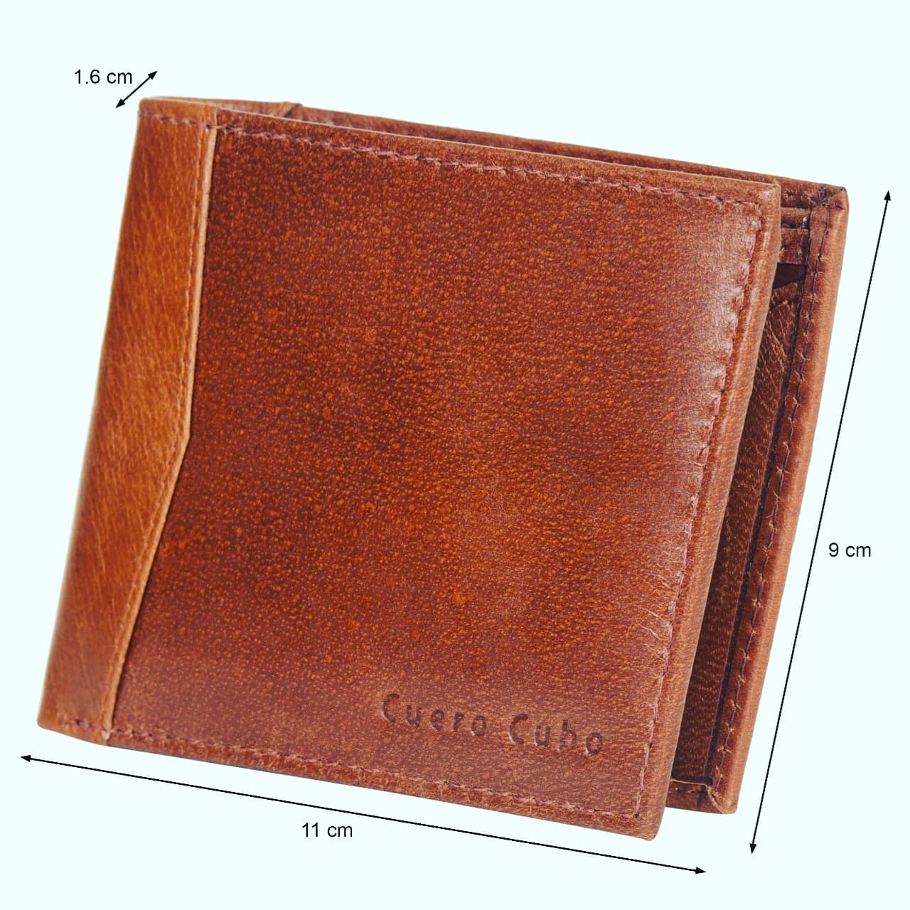 Cuero Cubo Men Brown Genuine Leather Wallet