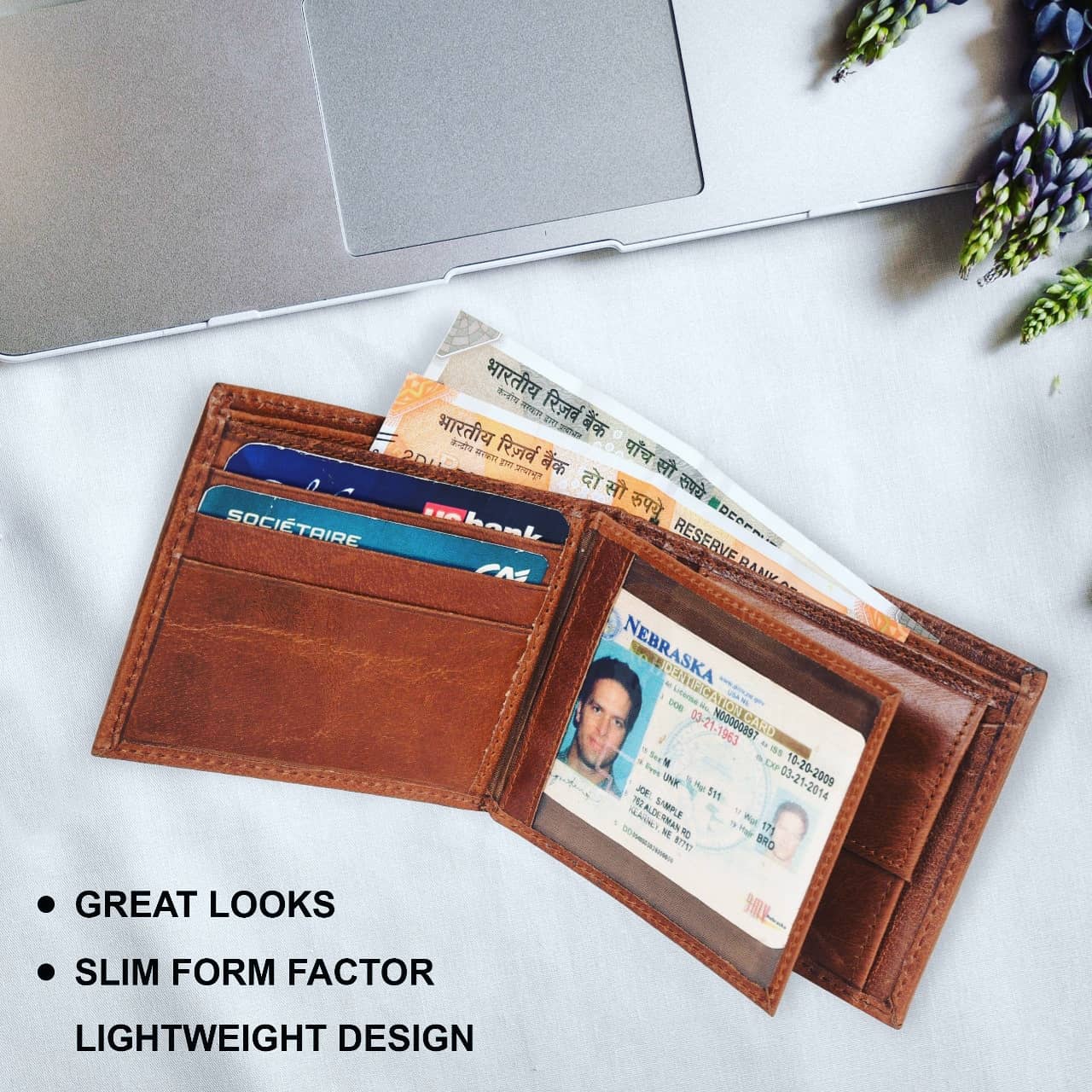 Cuero Cubo Men Formal, Casual, Ethnic, Brown Genuine Leather Wallet