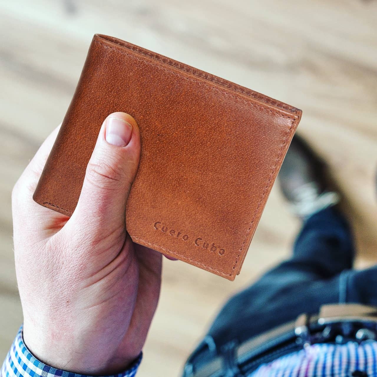 Cuero Cubo Men Formal, Casual, Ethnic, Brown Genuine Leather Wallet