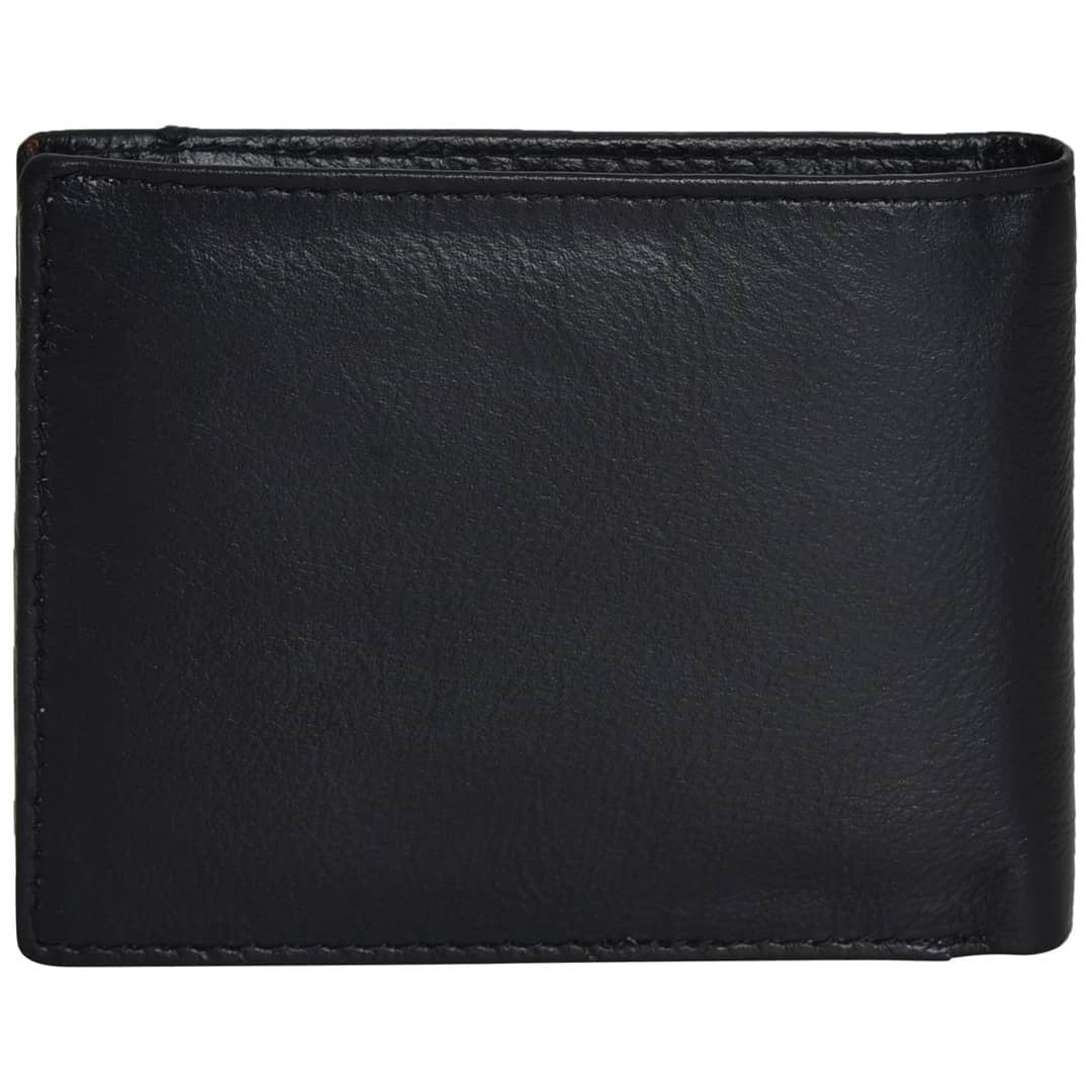 Cuero Cubo Men Black Genuine Leather Wallet
