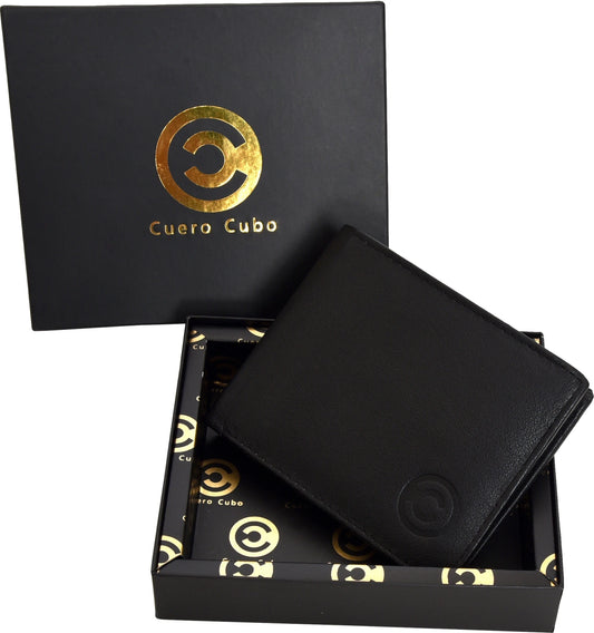 Cuero Cubo Men Formal, Casual, Ethnic, Evening/Party Black Genuine Leather Wallet